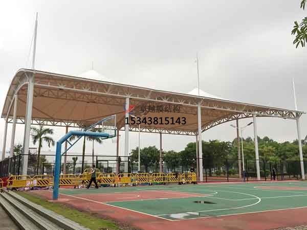 鹽城市籃球場膜結(jié)構罩棚【設計施工】